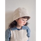 Mũ vintage be hoa nhí - vòng đầu 50cm