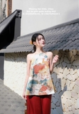 Set áo gấm quần suông freesize ( CHOUCHOU)