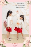 Hanbok taffa lụa thêu hoa