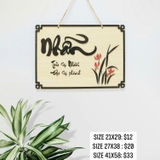 Decor thư pháp "NHẪN "