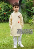 Áo dài GĐ An Khang - mẫu bé trai màu vàng pastel