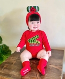 Full set bodysuit + mũ + tất " Bánh tét "