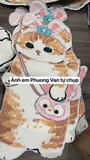 Thảm mèo đeo túi thỏ - thảm lông cừu  60x120cm