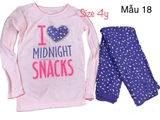 Bộ cotton hàng XNVK xịn- mẫu 18 ( size 4y- size US)