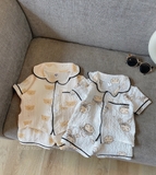 Bộ pijama đũi xốp - ship random màu