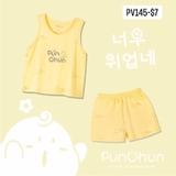 Bộ ba lỗ Punchun màu vàng 6-9m