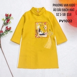 Aó dài vàng thêu bạch hạc