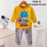 Bộ thun cotton xuất hàn- batman A vàng
