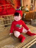 Full set bodysuit + mũ + tất " bánh chưng"