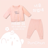 Bộ dài tay Punchun màu hồng - 4-5y