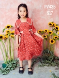 Váy bé gái đỏ 10y