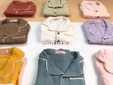 Bộ pijama  xô muslin organic tím