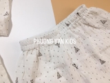 Bộ yukata xô muslin organic cá trắng