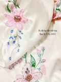 Áo dài tằm trắng kết hoa