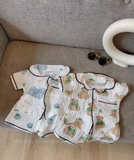 Bộ pijama đũi xốp - ship random màu