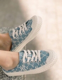 Giày mule M..L..B xuất Hàn xịn - xanh jean nhạt monogram