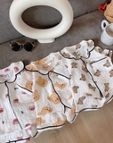 Bộ pijama đũi xốp - ship random màu