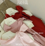 Áo dài yếm gấm hồng phấn