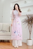 Aó dài tơ hồng kết chim 4 tà - L