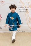 Áo dài lân nhi xanh