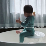 Bộ thun trơn Minkymom chính hãng -  màu xanh lá đậm