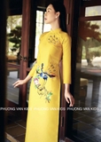 Áo dài thêu phượng vàng