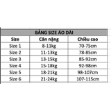 Áo dài linen vàng nhạt thêu hoa cúc