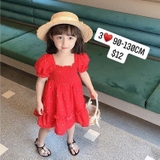 Đầm đỏ chấm bi chun ngực