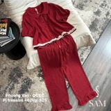 Bộ pijama đỏ bi hàng QCCC <62kg