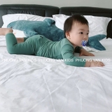 Bộ thun trơn Minkymom chính hãng -  màu xanh lá đậm