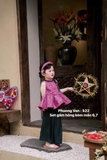 Set gấm yếm hồng, hàng thiết kế