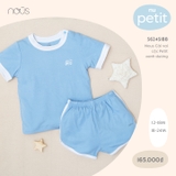 Nous cài vai cộc petit xanh dương
