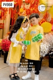 Aó dài taffa đũi vàng
