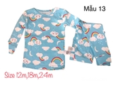 Bộ cotton hàng XNVK xịn- mẫu 13 ( size US)
