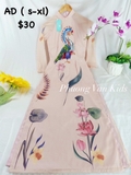 Aó dài tơ hồng khổng tước - XXL