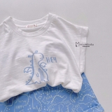 Bộ cotton sược mềm in khủng long