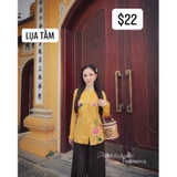 Bà ba tằm vàng thêu sen