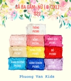 Bà ba mẹ bé gấm tơ xanh dương