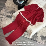 Bộ pijama đỏ bi hàng QCCC <62kg