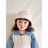 Mũ vintage be hoa nhí - vòng đầu 50cm