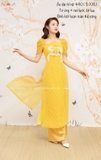 Áo dài tố nữ vàng