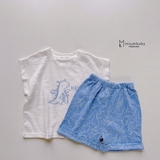 Bộ cotton sược mềm in khủng long