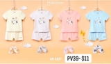 Bộ ngắn tay Uala Rogo màu vàng / UR2227 - 9-12m