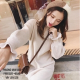 Đầm len be tay bèo <65kg