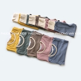 Bộ minkymom thu đông thun gân phối viền