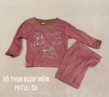 Bộ bozip siêu mềm - hồng
