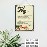 Decor thư pháp " SỐNG"