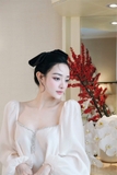 Set áo tơ cổ đá freesize ( CHOUCHOU)