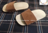 Guốc mộc quai nhung gia đình