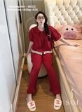 Bộ pijama đỏ bi hàng QCCC <62kg